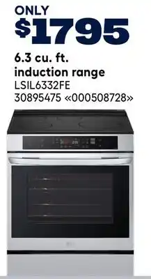 RONA LG 6.3 cu. ft. induction range offer