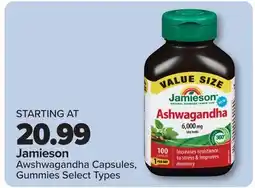PharmaChoice Jamieson Awshwagandha Capsules, Gummies Select Types offer