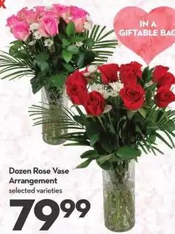 Longo's Dozen Rose Vase Arrangement offer