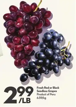 Longo's Fresh Red or Black Seedless Grapes offer
