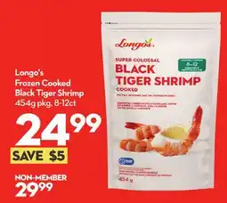 Longo's Frozen Cooked Black Tiger Shrimp offer