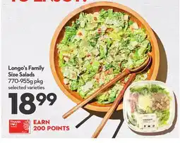 Longo's Family Size Salads offer