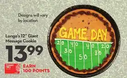 Longo's 12 Giant Message Cookie offer