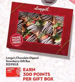Longo's Chocolate-Dipped Strawberry Gift Box offer