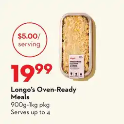 Longo's Oven-Ready Meals offer