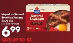 Longo's Natural Breakfast Sausage offer