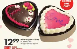 Longo's Heart-Shaped Chocolate or Vanilla Cake offer