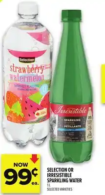 Metro SELECTION OR IRRESISTIBLE SPARKLING WATER offer
