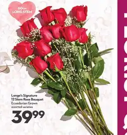 Longo's Signature 12 Stem Rose Bouquet offer