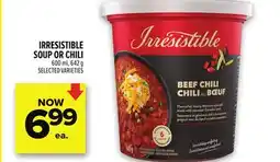 Metro IRRESISTIBLE SOUP OR CHILI offer