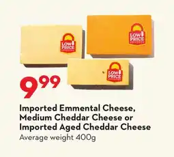 Longo's Imported Emmental Cheese, Medium Cheddar Cheese or Imported Aged Cheddar Cheese offer