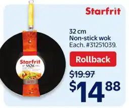 Walmart 32 cm Non-stick wok offer
