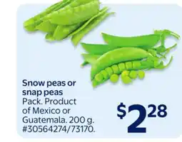 Walmart Snow peas or snap peas offer
