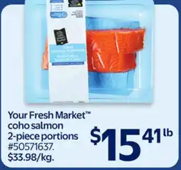 Walmart Your Fresh Market coho salmon 2-piece portions offer