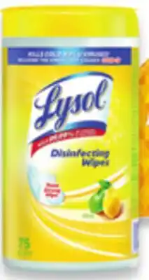 Walmart Lysol triggers 950 mL, disinfectant wipes 755 - 84s or spray 350 g offer