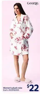 Walmart Women's plush robe offer