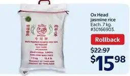 Walmart Ox Head jasmin rice offer