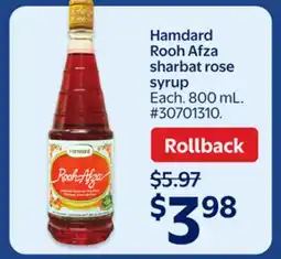 Walmart Hamdard Rooh Afza sharbat rose syrup offer