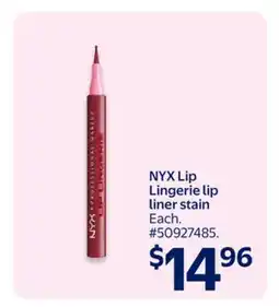 Walmart NYX Lip Lingerie lip liner stain offer