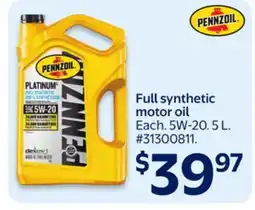 Walmart Full synthetic motor oil offer