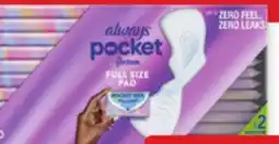 Walmart Always Flexfoam pads offer