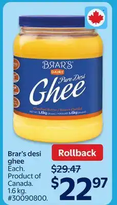 Walmart Brar's ghee offer