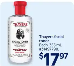 Walmart Thayers facial toner offer
