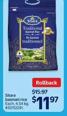Walmart Sitara basmati rice offer