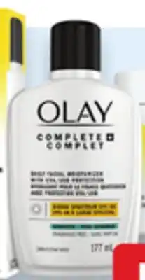 Walmart Olay Complete+ cream 251 mL or facial moisturizer with SPF40 177 mL offer