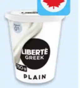 Walmart Liberté Greek yogurt tubs 650 g — 750 g offer