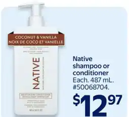 Walmart Native shampoo or conditioner offer