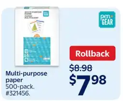 Walmart Multi-purpose paper offer