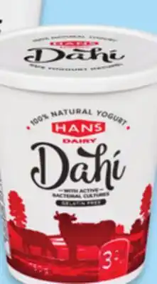 Walmart Hans Dahi 3.2% natural yogurt offer