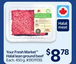 Walmart Your Fresh Market Halal lean ground beef offer