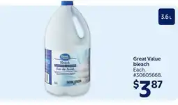 Walmart Great Value bleach offer