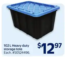 Walmart 102 L Heavy duty storage tote offer