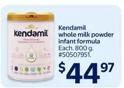 Walmart Kendamil whole milk powder infant formula offer