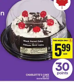 Food Basics CHARLOTTE'S CAKE offer