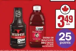 Food Basics DIANA OR BULL'S-EYE BBQ SAUCE offer