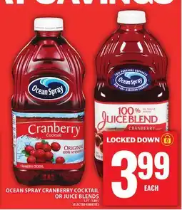 Food Basics OCEAN SPRAY CRANBERRY COCKTAIL OR JUICE BLENDS offer