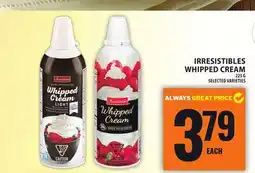 Food Basics IRRESISTIBLES WHIPPED CREAM offer