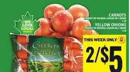 Food Basics CARROTS OR YELLOW ONIONS offer