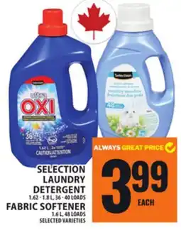 Food Basics SELECTION LAUNDRY DETERGENT OR FABRIC SOFTENER offer