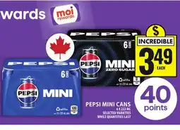 Food Basics PEPSI MINI CANS offer