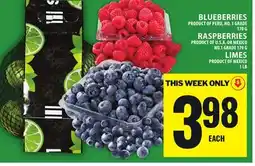 Food Basics BLUEBERRIES OR RASPBERRIES OR LIMES offer