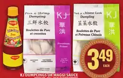 Food Basics KJ DUMPLINGS OR MAGGI SAUCE offer