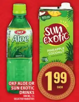 Food Basics OKF ALOE OR SUN EXOTIC DRINKS offer