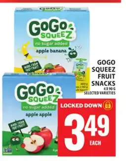 Food Basics GOGO SQUEEZ FRUIT SNACKS offer