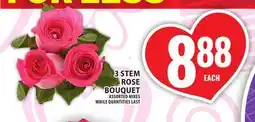Food Basics 3 STEM ROSE BOUQUET offer