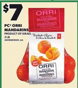 Loblaws PC ORRI MANDARINS, 2 LB offer
